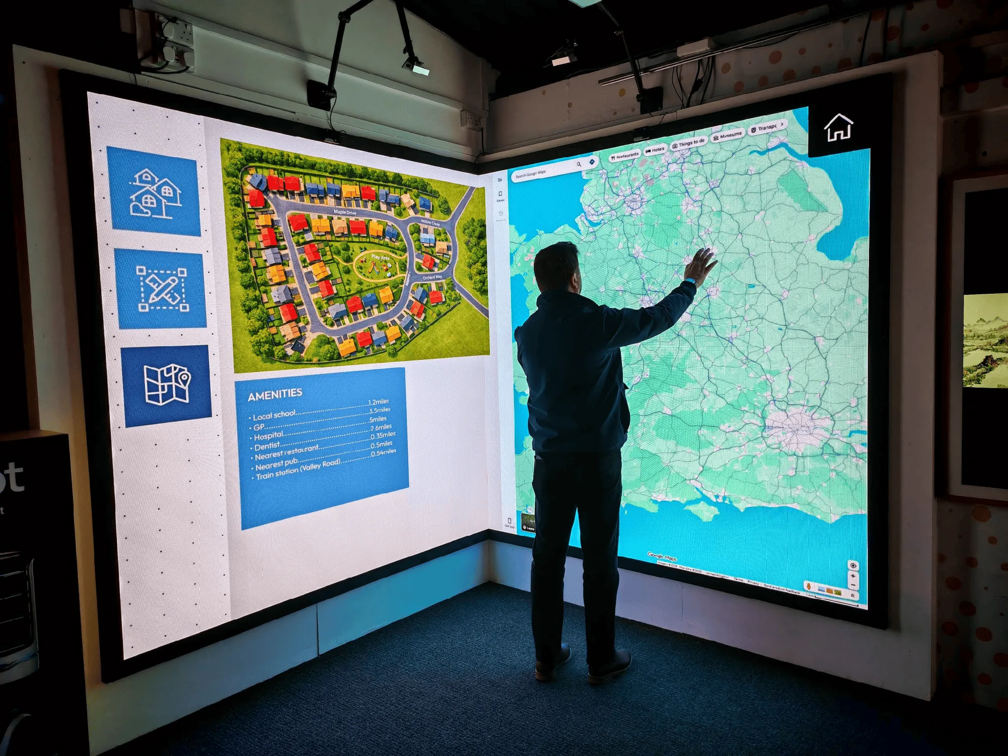Interactive LED surfaces